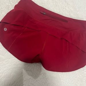 Dark Sport Red Size 4 Lululemon Low Rise Speed Up Shorts 2.5”